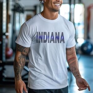 Indiana Thin Blue Line Shirt, Back The Blue White